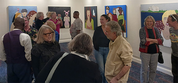 Community artists gallery: Harold Stevens Galleyr at WCUW, Don Hartmann opening