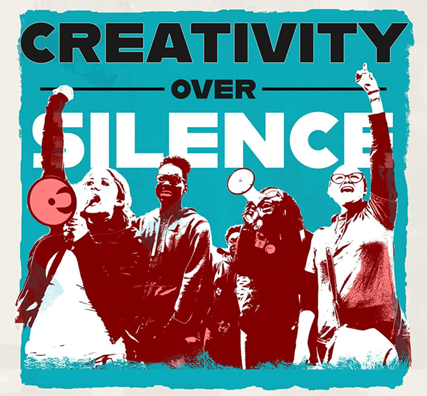 community gallery: Sunday, June 14, thru Saturday, August 29: Creativity Over Silence